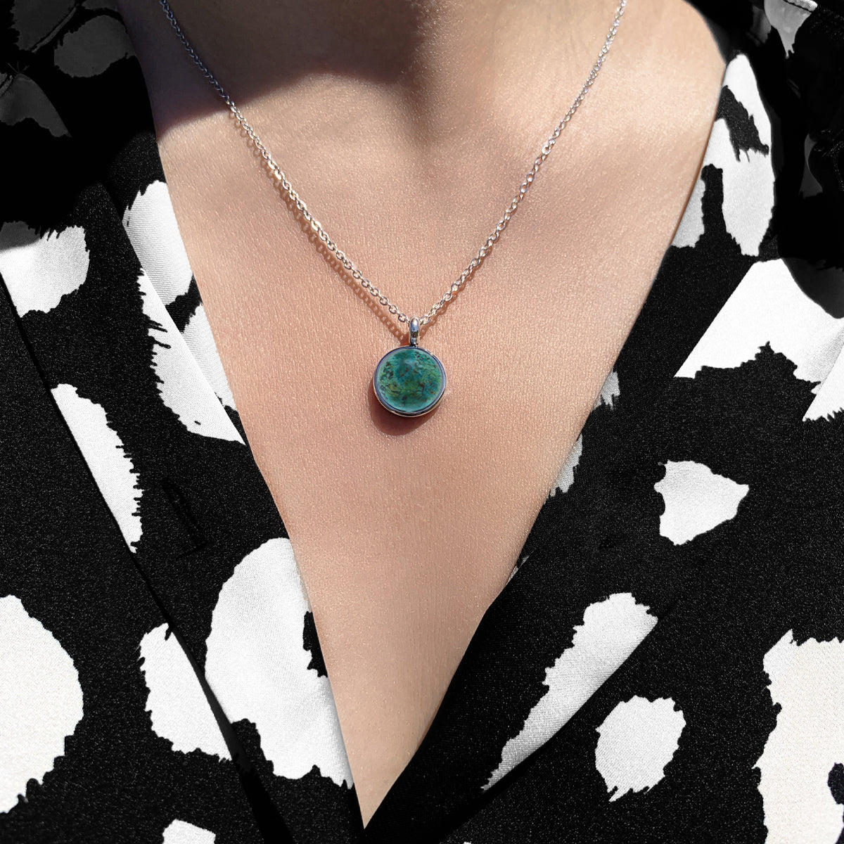 Collier Cabochon Chrysocolle