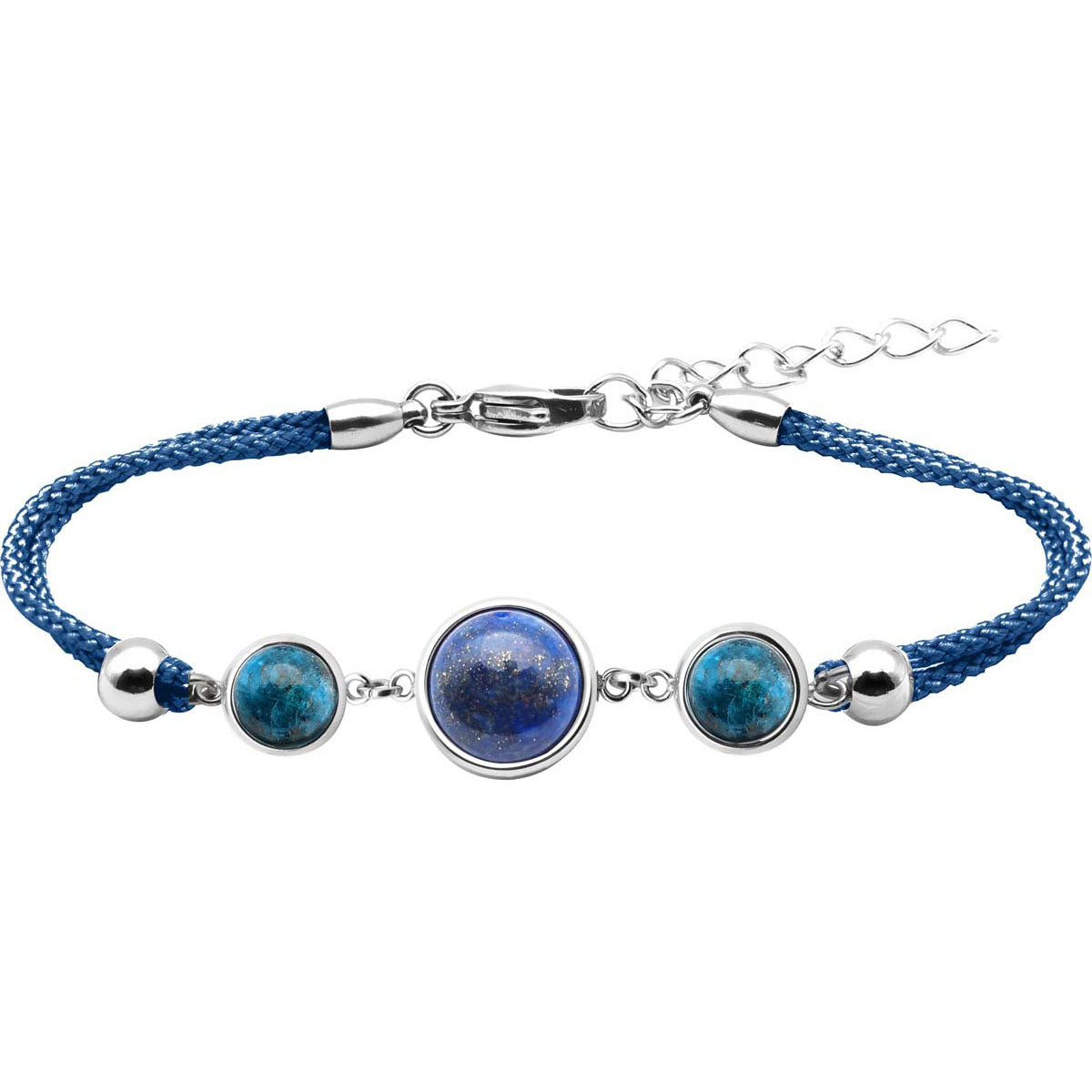 Bracelet Alliance Cabochon Lapis Lazuli Apatite